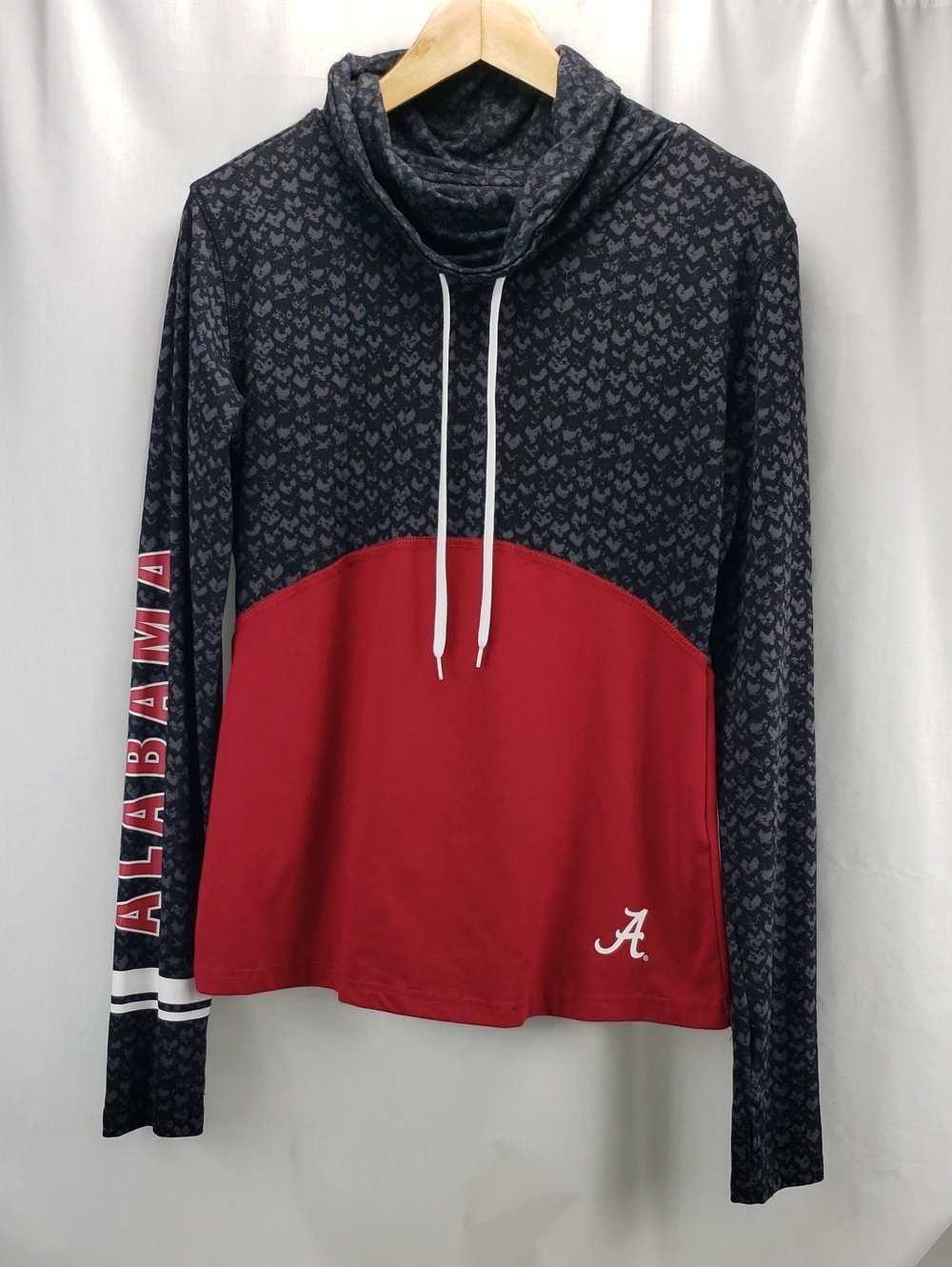 ALABAMA ROLL TIDE BLACK BURGUNDY PULLOVER SWEATSHIRT TOP SIZE M